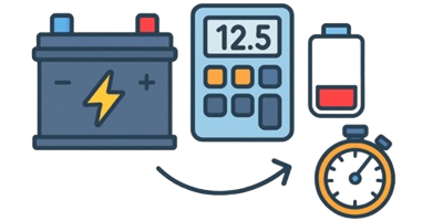 Automotive Battery Discharge During Storage Calculator