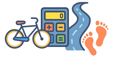 Bicycle Wheel RPM, Distance, and Step Ico