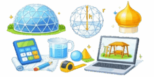 Interactive 3D Dome Calculator icin