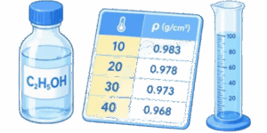 Ethanol Density Data: Table, Charts & Tools