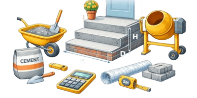 Concrete Porch Step Calculator 3D Concrete Porch Step Calculator Ico