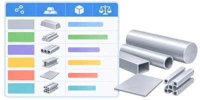 Density Table of Aluminum Ico