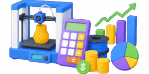 3D Printing Cost & ROI Icon