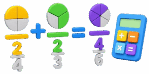 Icon Fraction Addition Calculator