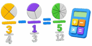 Icon Fraction Subtraction Calculator