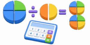 Icon Fraction Division Calculator