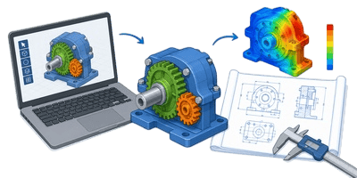 3D Visualization in Mechanical Design Modern Mechanical Engineering Design Icon