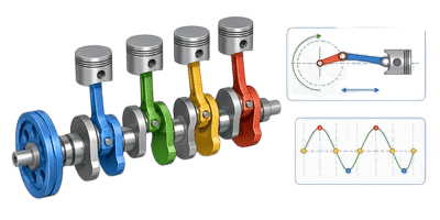 Interactive Crankshaft & Piston Kinematics in 3D Icon 3D Crankshaft Simulator